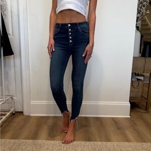 Abercrombie Dark Blue High-Waisted Skinny Jeans